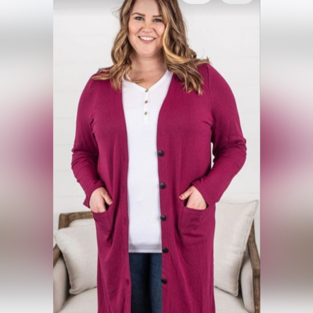 Michelle Mae Purple Cobie Cardigan